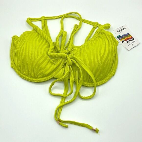 WOMENS UNDERWIRE TIE Top & Bottoms Bikini Swimsuit Bathing Suit 2-Piece Size M - Picture 2 of 5